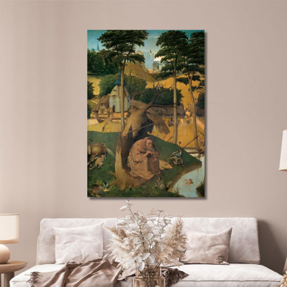 Dipinto La Tentazione Di Sant'Antonio Bosch Bosch Hieronymus hbs24 quadro stampato su tela