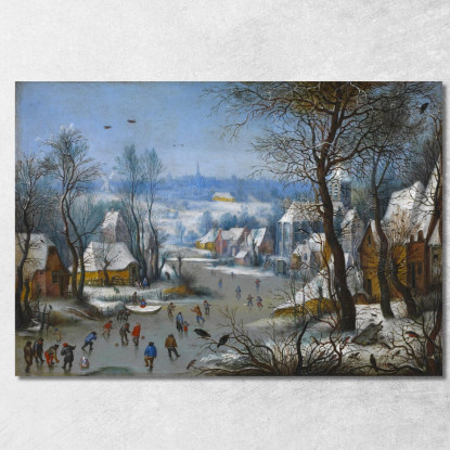 Un Pezzo Invernale Pieter Bruegel pbr2 quadro stampato su tela