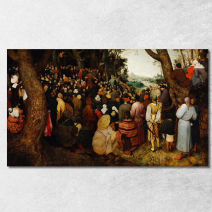 Il Sermone Di San Giovanni Battista Pieter Bruegel pbr17 quadro stampato su tela