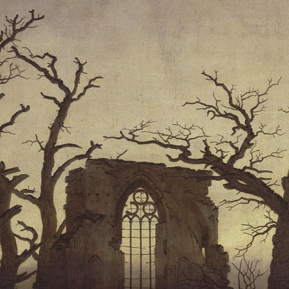 Abbazia Nel Querceto Caspar David Friedrich cdf1 quadro stampato su tela