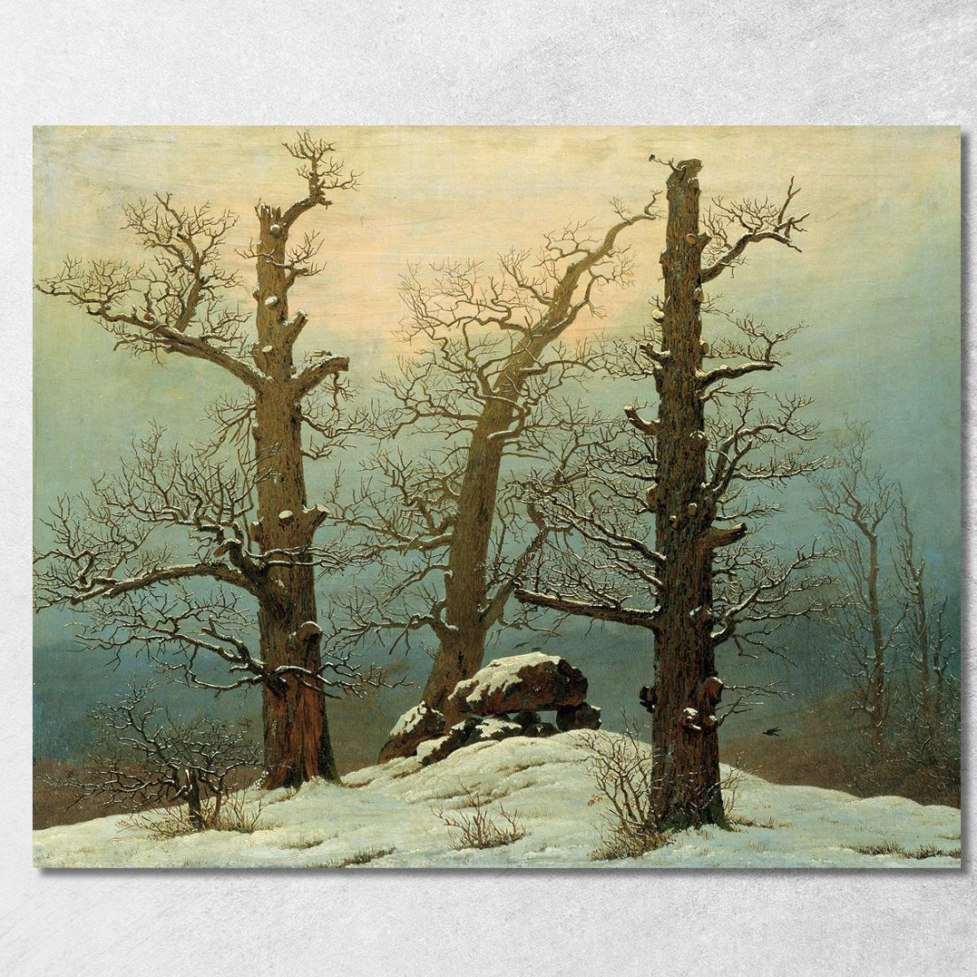 Cairn Nella Neve Caspar David Friedrich cdf5 quadro stampato su tela