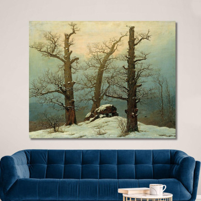 Cairn Nella Neve Caspar David Friedrich cdf5 quadro stampato su tela