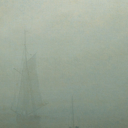 Spiaggia Del Mare Nella Nebbia 1807 Caspar David Friedrich cdf14 quadro stampato su tela