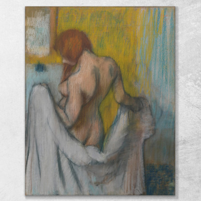 Donna Con Un Asciugamano Edgar Degas edg295 quadro stampato su tela