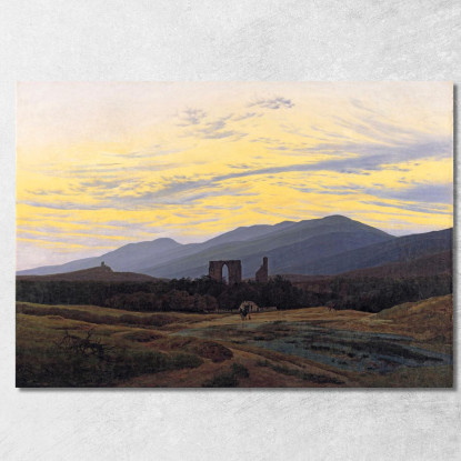 Rovina Di Eldena Nei Monti Dei Giganti Caspar David Friedrich cdf27 quadro stampato su tela