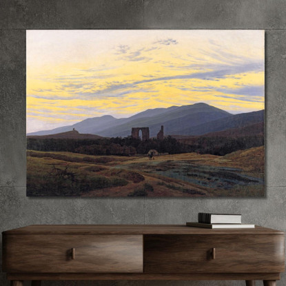 Rovina Di Eldena Nei Monti Dei Giganti Caspar David Friedrich cdf27 quadro stampato su tela