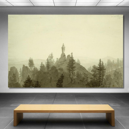 Statua Della Madonna In Montagna Caspar David Friedrich cdf30 quadro stampato su tela