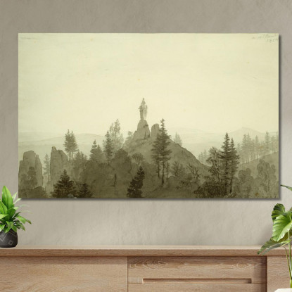 Statua Della Madonna In Montagna Caspar David Friedrich cdf30 quadro stampato su tela