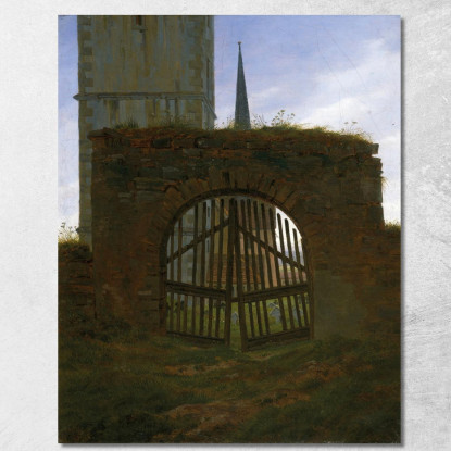 La Porta Del Cimitero Caspar David Friedrich cdf32 quadro stampato su tela