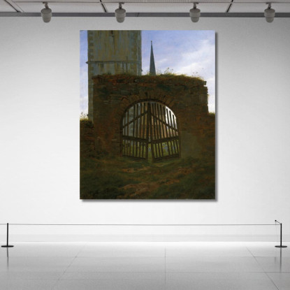 La Porta Del Cimitero Caspar David Friedrich cdf32 quadro stampato su tela