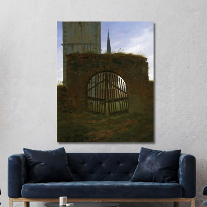 La Porta Del Cimitero Caspar David Friedrich cdf32 quadro stampato su tela