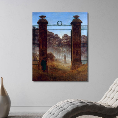 Il Cimitero Caspar David Friedrich cdf33 quadro stampato su tela