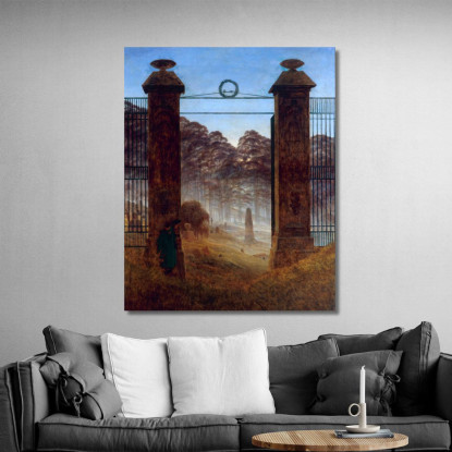 Il Cimitero Caspar David Friedrich cdf33 quadro stampato su tela