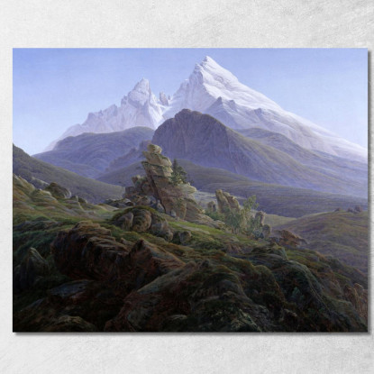 Il Watzmann Caspar David Friedrich cdf37 quadro stampato su tela