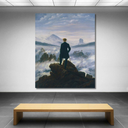 Viandante Sul Mare Di Nebb Caspar David Friedrich cdf41 quadro stampato su tela