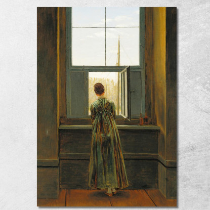 Donna Alla Finestra Caspar David Friedrich cdf47 quadro stampato su tela