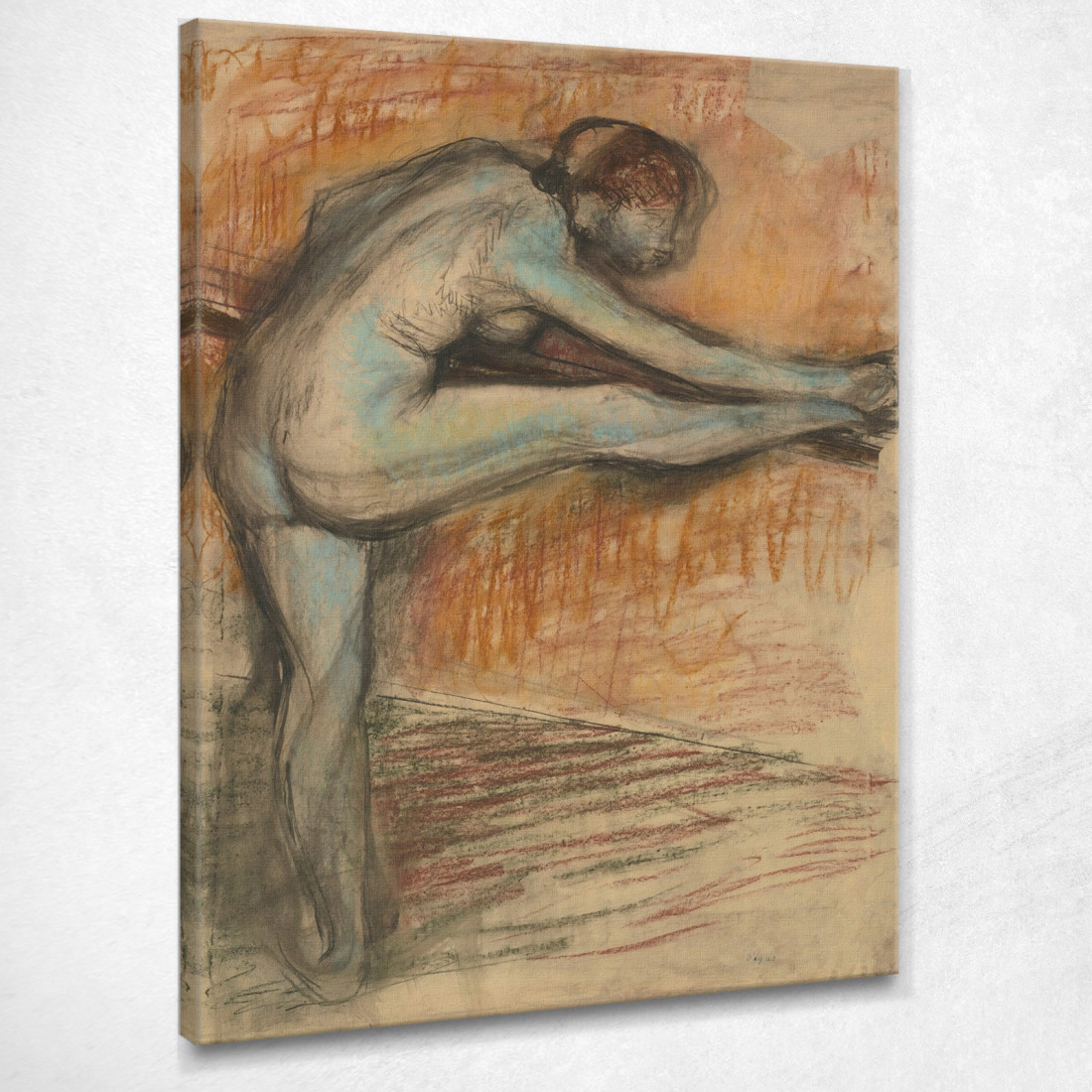 Studio Di Nudo Per Una Ballerina Alla Sbarra Edgar Degas edg300 quadro stampato su tela