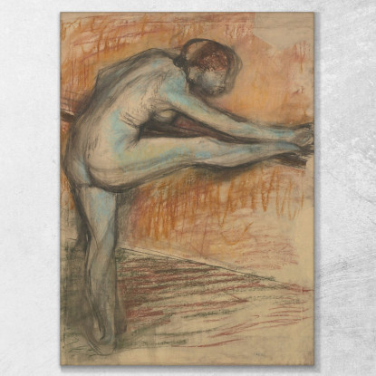 Studio Di Nudo Per Una Ballerina Alla Sbarra Edgar Degas edg300 quadro stampato su tela