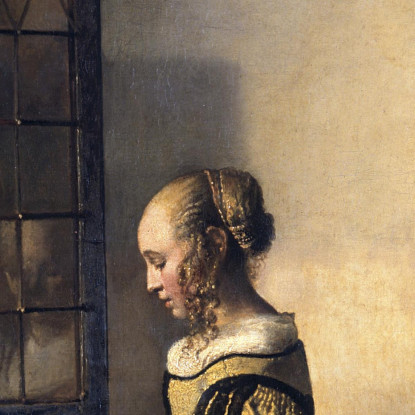 Ragazza Che Legge Una Lettera Da Una Finestra Aperta Jan Vermeer jvr7 quadro stampato su tela