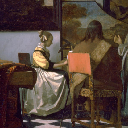 Il Concerto 1664 Jan Vermeer jvr18 quadro stampato su tela