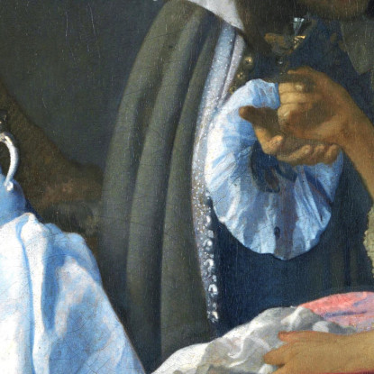 La Ragazza Con Un Bicchiere Di Vino Jan Vermeer jvr21 quadro stampato su tela