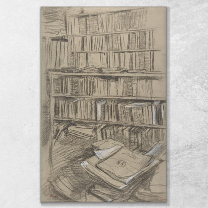 Librerie Studio Per Edmond Duranty Edgar Degas edg302 quadro stampato su tela