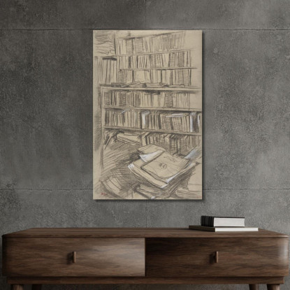 Librerie Studio Per Edmond Duranty Edgar Degas edg302 quadro stampato su tela