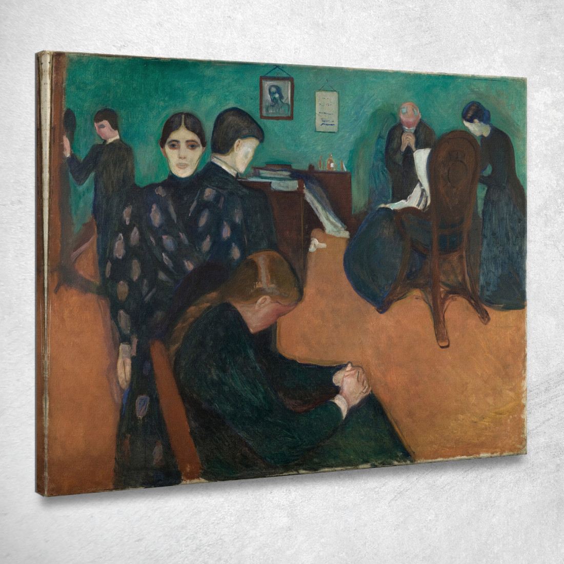 La Morte Nello Sickroom Edvard Munch em1 quadro stampato su tela