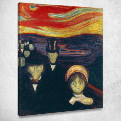 Ansia Edvard Munch em14 quadro stampato su tela