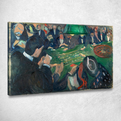 Il Tavolo Della Roulette Di Monte Carlo Edvard Munch em15 quadro stampato su tela