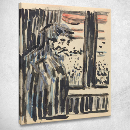 Figura In Piedi Edvard Munch em19 quadro stampato su tela