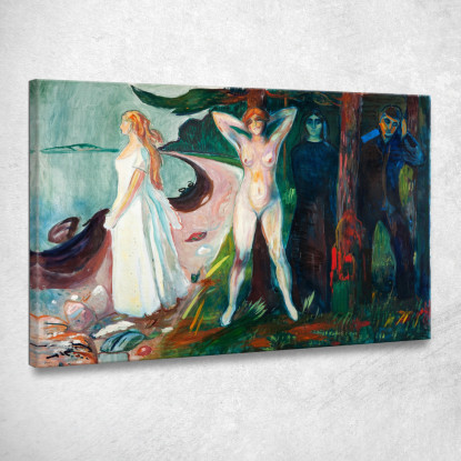 Le Donne Fatali Edvard Munch em20 quadro stampato su tela