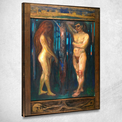 Adamo Ed Eva Edvard Munch em22 quadro stampato su tela