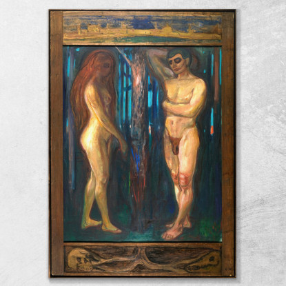 Adamo Ed Eva Edvard Munch em22 quadro stampato su tela