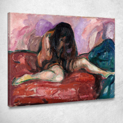 Nudo Piangente Edvard Munch em29 quadro stampato su tela