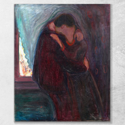 Il Bacio Edvard Munch em30 quadro stampato su tela