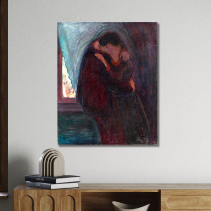 Il Bacio Edvard Munch em30 quadro stampato su tela