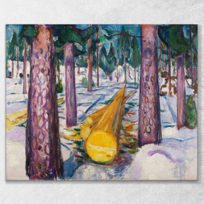 La Foresta Edvard Munch em31 quadro stampato su tela