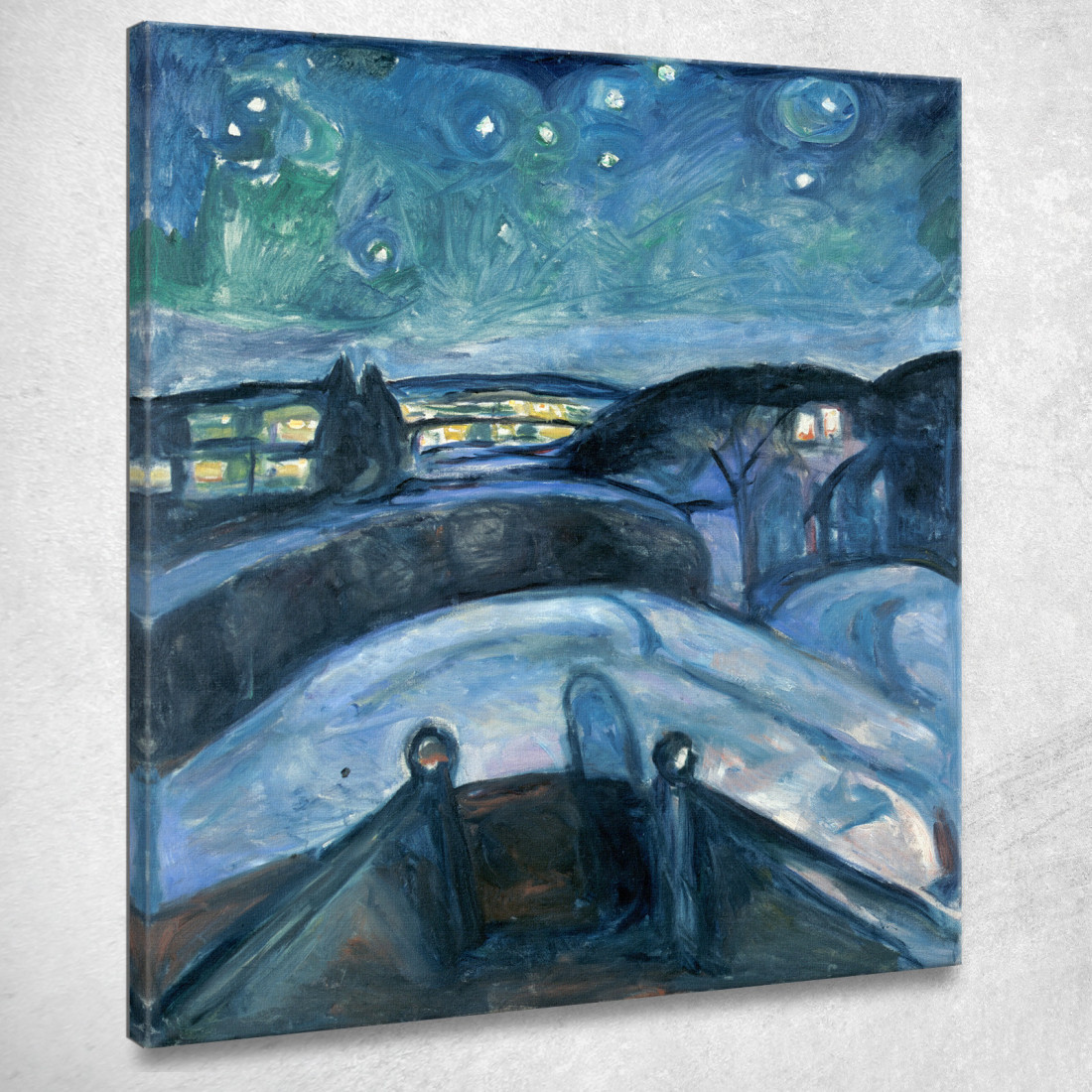 Notte Stellata Edvard Munch em33 quadro stampato su tela