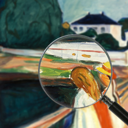 Ragazze Sul Ponte Edvard Munch em34 quadro stampato su tela