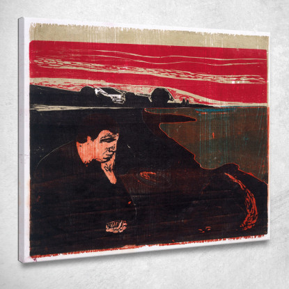 Riflessioni Al Tramonto Edvard Munch em35 quadro stampato su tela