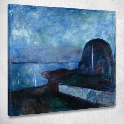 Notte Stellata Edvard Munch em37 quadro stampato su tela