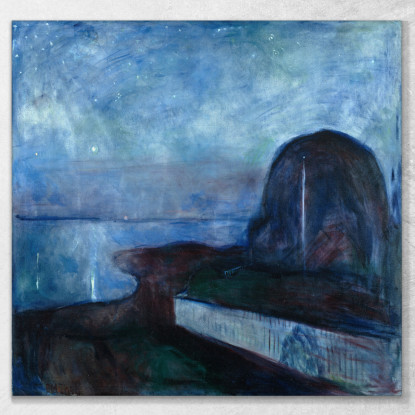 Notte Stellata Edvard Munch em37 quadro stampato su tela