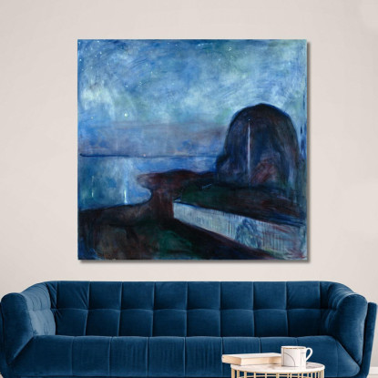 Notte Stellata Edvard Munch em37 quadro stampato su tela