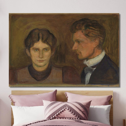 Aase E Harald Nørregaard Edvard Munch em39 quadro stampato su tela