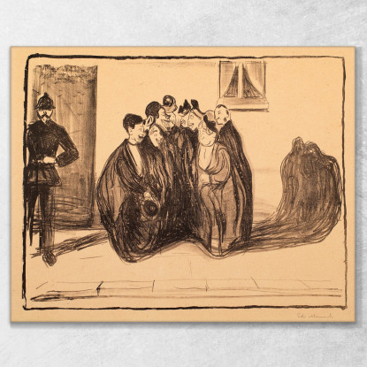 Dopo La Festa Edvard Munch em42 quadro stampato su tela