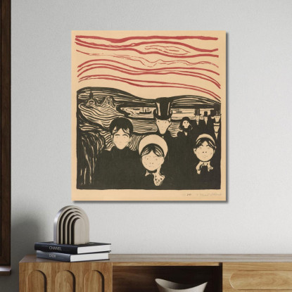 Ansia Edvard Munch em50 quadro stampato su tela