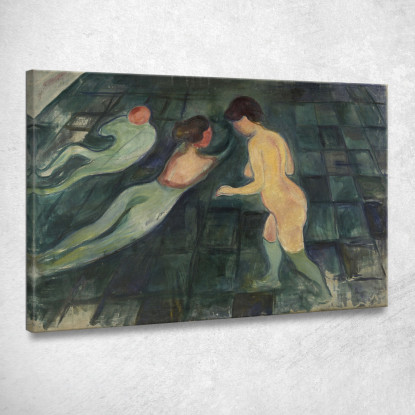 Donne Al Bagno Edvard Munch em66 quadro stampato su tela