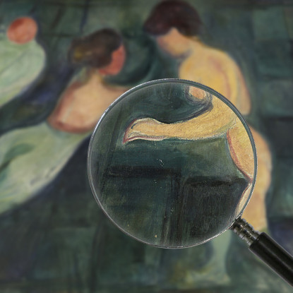Donne Al Bagno Edvard Munch em66 quadro stampato su tela