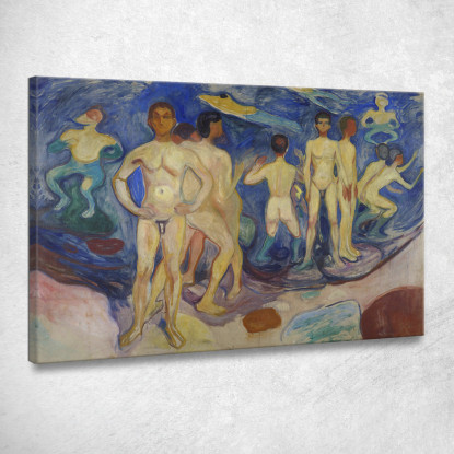 Fare Il Bagno Ai Giovani Edvard Munch em67 quadro stampato su tela